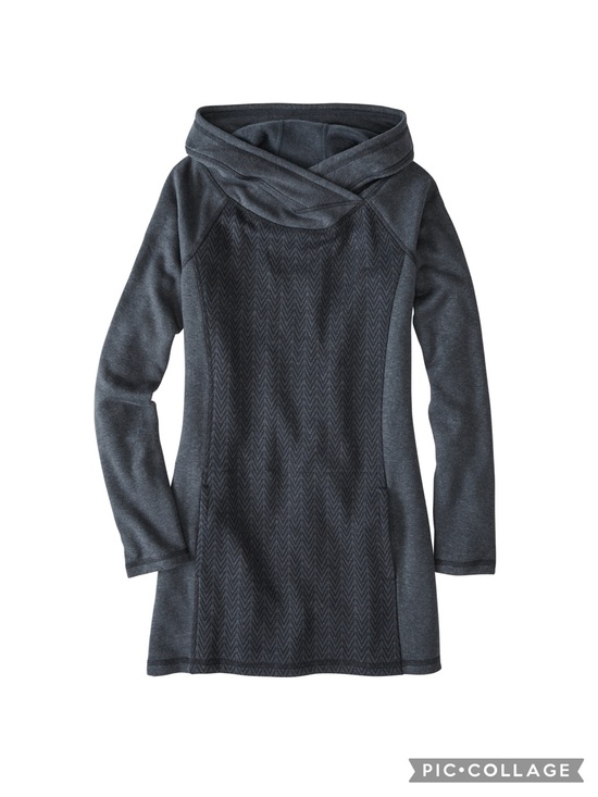 Prana Tops - Prana Daily Tunic Hooded Tunic Dress in Charcoal Gray EUC Medium